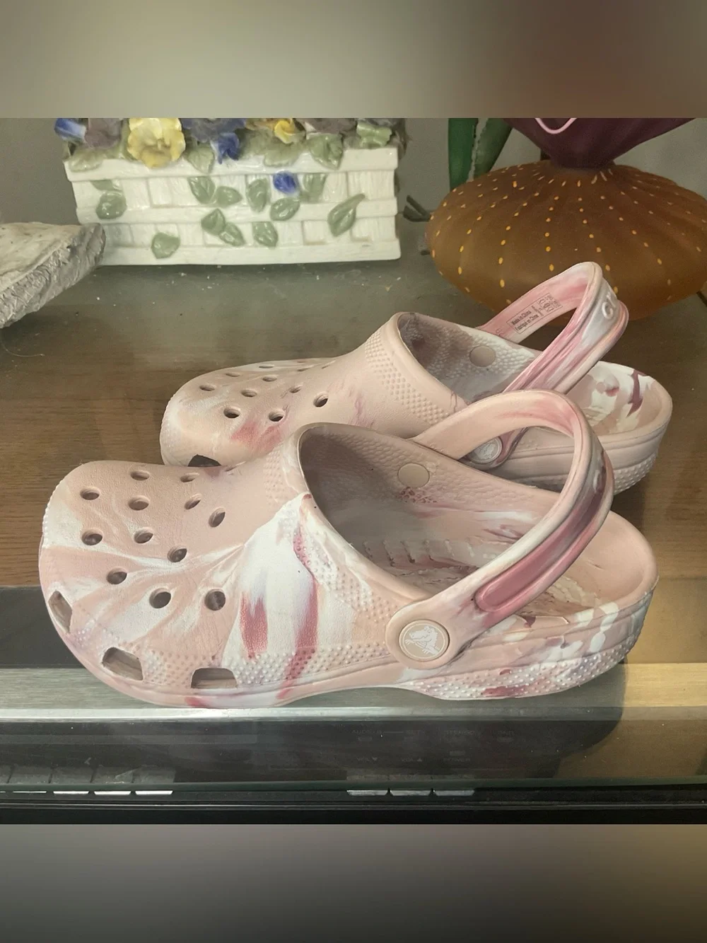 CROCS KIDS CLASSIC MARBLED CLOGS SZ J3